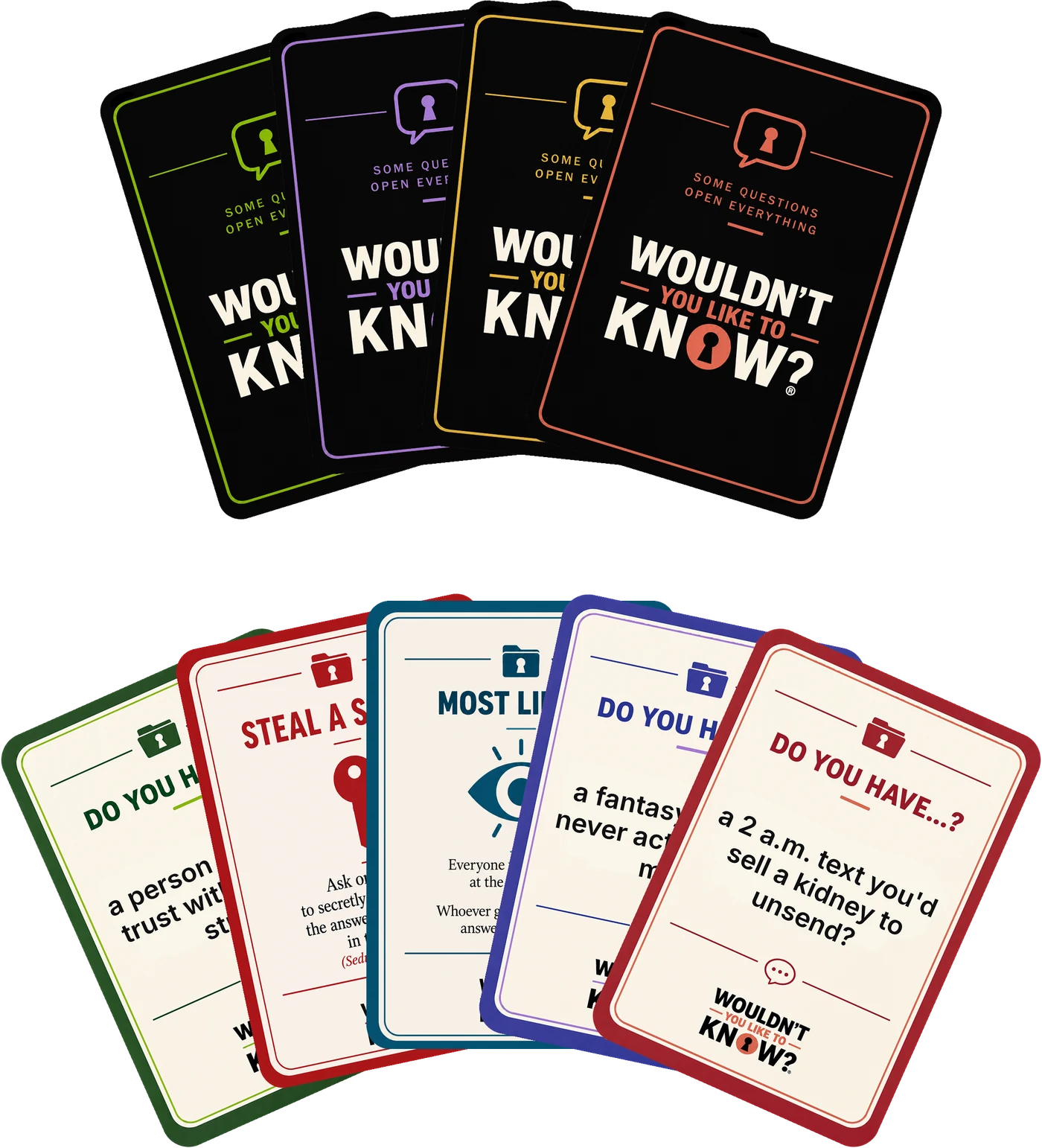 A fan of Wouldn't You Like to Know? cards
