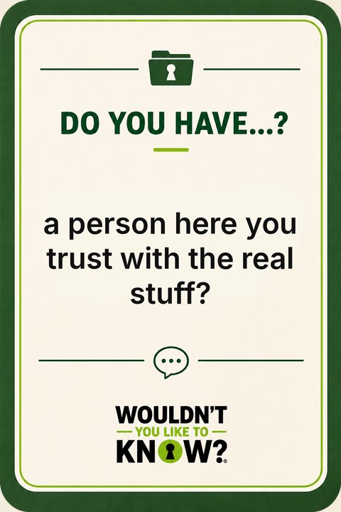 Personal prompt card: do you have a compliment you've never known how to accept?